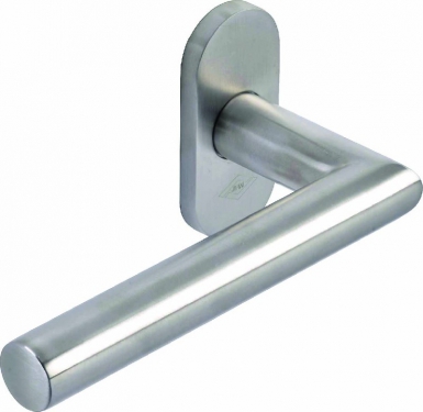 POIGNÉE DE PORTE J-ROX MODÈLE 63 SUR ROSACE CARRÉ DE 8 MM INOX BROSSÉ