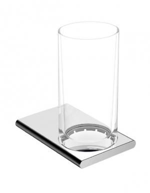 PORTE-VERRE COMPLET AVEC VERRE EN CRISTAL – EDITION 400 – CHROMÉ