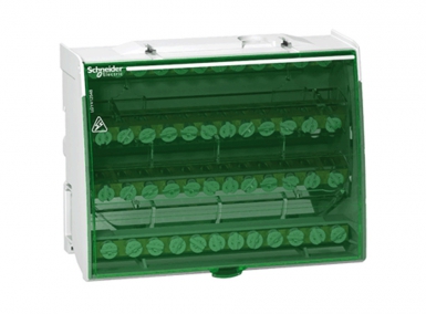 RÉPARTITEUR ÉTAGÉ TÉTRA 100 A - 4X  7 TROUS  7  LARG. PAS DE 9 MM 89X81X50. Pour des travaux réussis, optez pour Quincaillerie Sénégalaise. Une boutique en ligne fiable pour vos équipements de plomberie et bâtiment. Livraison rapide et produits de qualité.