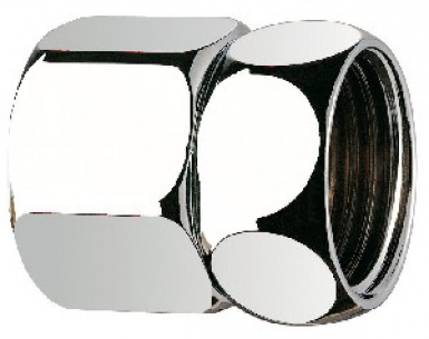 RACCORD FOU À ÉCROU PRISONNIER – F 1/2″ – F 3/4″ – LAITON CHROMÉ (PAR 2 PIÈCES)