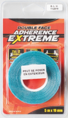 RUBAN ADHÉSIF DOUBLE FACE ADHÉRENCE EXTRÊME - CHARGES LOURDES, SURFACES GLISSANTES/POREUSES - 5 M X 19 MM. Quincaillerie Sénégalaise est votre partenaire de choix pour le bâtiment et la plomberie au Sénégal. Une large gamme de produits à des prix compétitifs. Commandez facilement en ligne.