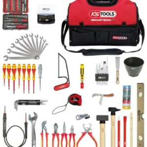 SAC DE MAINTENANCE ÉLECTRICIENS SMARTBAG 138 OUTILS : COUTEAU À DÉGAINER ET COUTEAU D'ÉLECTRICIEN - MONTURE DE SCIE - MARTEAU RIVOIR 250G ET MASSETTE DE MAÇON 1000G - POINTEROLLE ET CISEAU DE MAÇON À COR. Pour vos travaux au Sénégal, faites confiance à Quincaillerie Sénégalaise. Nos produits de qualité garantissent la réussite de vos projets. Commandez rapidement en ligne et économisez du temps.