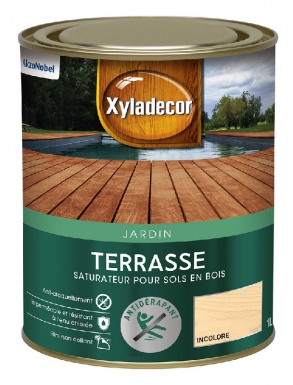 SATURATEUR TERRASSES XYLADECOR ANTIDÉRAPANT EN PHASE AQUEUSE - POUR SOLS EXTÉRIEURS EN BOIS TOUTES ESSENCES - RÉSISTANT À L'EAU CHLORÉE, AUX RAYURES ET AUX UV, ANTI-TÂCHES, ANTI-GRAISSES - INCOLORE MAT - 1 L. Quincaillerie Sénégalaise est la référence au Sénégal pour l'achat de fournitures industrielles et de bâtiment. Nous garantissons des produits durables et un service client exemplaire. Commandez dès maintenant en toute simplicité.