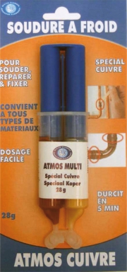 SOUDURE À FROID CUIVRE - SOUDE, RÉPARE ET FIXE TOUS MATÉRIAUX - DURCIT EN 5 MN - SERINGUE 28 G. Quincaillerie Sénégalaise est la référence au Sénégal pour l'achat de fournitures industrielles et de bâtiment. Nous garantissons des produits durables et un service client exemplaire. Commandez dès maintenant en toute simplicité.
