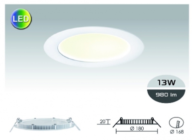 SPOT LED " FLAT 13 " ROND EXTRA-PLAT 13 W Ø 180 MM ÉP. 20 MM. Quincaillerie Sénégalaise vous accompagne dans tous vos projets de construction et d'aménagement. Nous proposons des produits adaptés aux standards les plus exigeants. Faites vos achats en ligne en toute confiance.