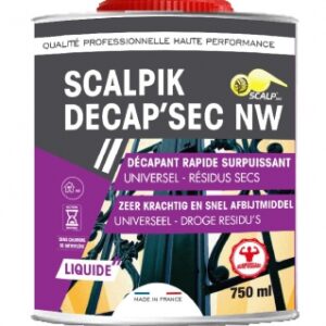 SUPER DÉCAPANT LIQUIDE SCALPIK DECAP’SEC NW - BIDON DE 750 ML. Chez Quincaillerie Sénégalaise, nous répondons à tous vos besoins en fournitures industrielles et en outillage. Notre gamme complète garantit une satisfaction totale. Achetez en ligne et recevez vos articles rapidement.