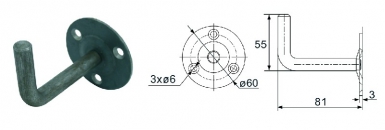 SUPPORT DE MAIN COURANTE À SOUDER COUDÉ CHANFREINÉ ROSACE Ø 60 MM DÉPORT 81 MM FER BRUT. Quincaillerie Sénégalaise met à votre disposition une gamme complète de solutions pour vos besoins en bâtiment et plomberie. Qualité, fiabilité et rapidité sont nos maîtres mots. Faites vos achats en ligne en toute sérénité.