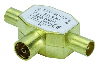 TÉ COAXIAL 2XTV 9,52 MM MÂLE / TV 9,52 MM FEMELLE - CONNECTEURS PLAQUÉS OR. Besoin d'équipement de plomberie ou d'outillage ? Quincaillerie Sénégalaise vous offre un service rapide et efficace. Découvrez nos produits de qualité adaptés à vos projets.