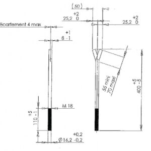 TIGE DE SCELLEMENT 18X400 MM - JEU DE 4. Pour des solutions adaptées à vos projets, choisissez Quincaillerie Sénégalaise. Nous proposons des produits de qualité pour la plomberie, la quincaillerie, et les travaux industriels. Notre service rapide vous facilite la vie.