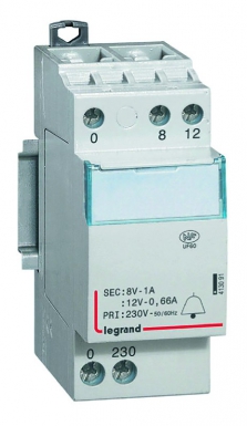 TRANSFORMATEUR POUR SONNERIE 230V VERS 12V OU 8V - 8VA - 2 MODULES. Quincaillerie Sénégalaise est votre partenaire de choix pour le bâtiment et la plomberie au Sénégal. Une large gamme de produits à des prix compétitifs. Commandez facilement en ligne.