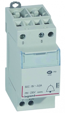 TRANSFORMATEUR POUR SONNERIE 230V VERS 8 V - 4VA - 2 MODULES. Quincaillerie Sénégalaise met à votre disposition des solutions robustes pour vos besoins en bâtiment, plomberie et industrie. Achetez en ligne et recevez vos produits rapidement.