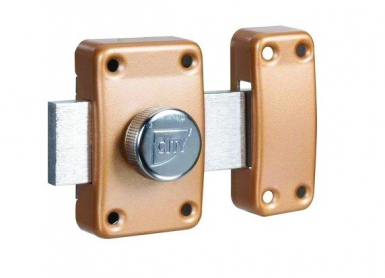 VERROU TARGETTE " CITY 25 " À BOUTON SEUL BRONZÉ OR, GÂCHE " BOIS ". Pour des travaux réussis, optez pour Quincaillerie Sénégalaise. Une boutique en ligne fiable pour vos équipements de plomberie et bâtiment. Livraison rapide et produits de qualité.